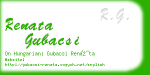 renata gubacsi business card